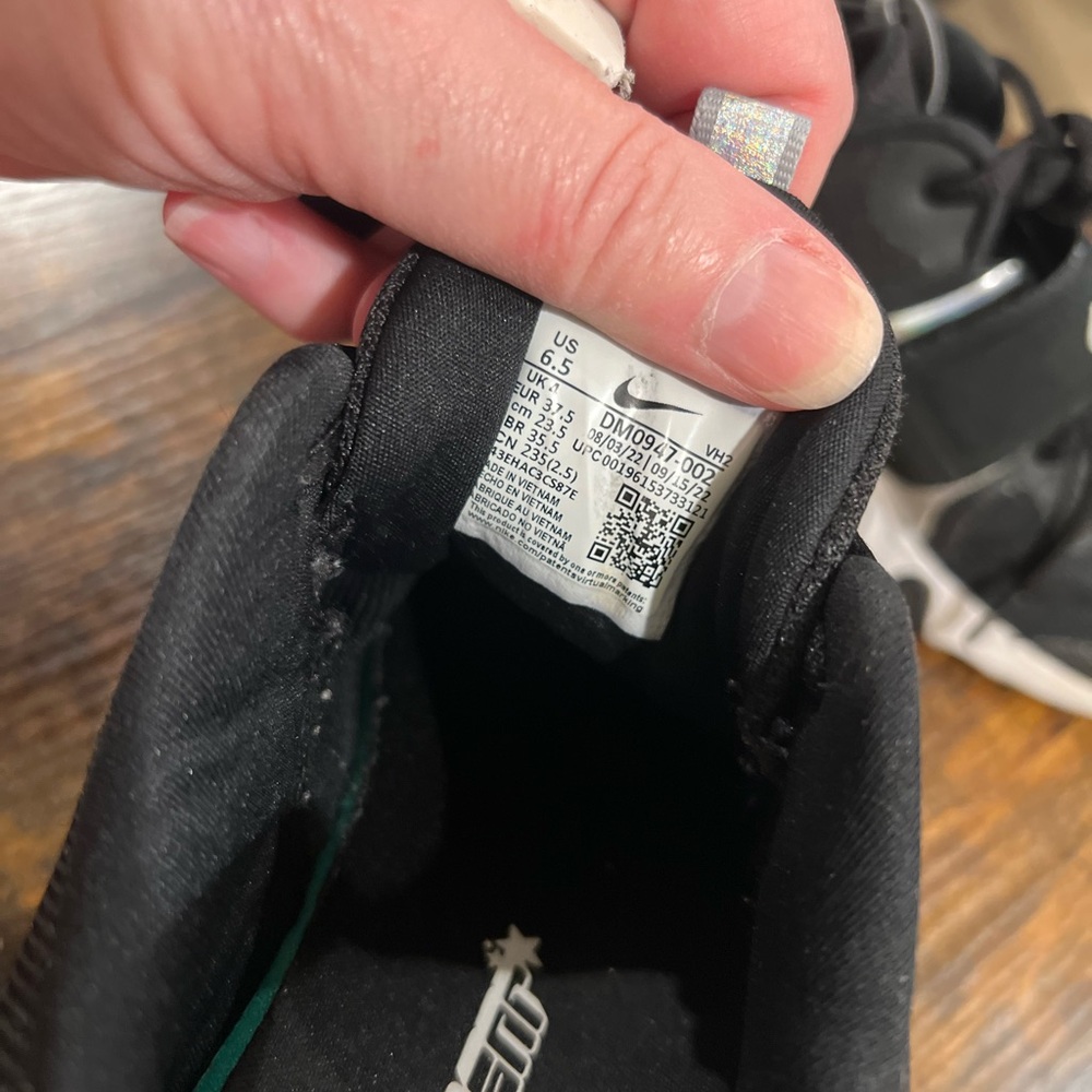 Nike Black and White Athletic Shoes